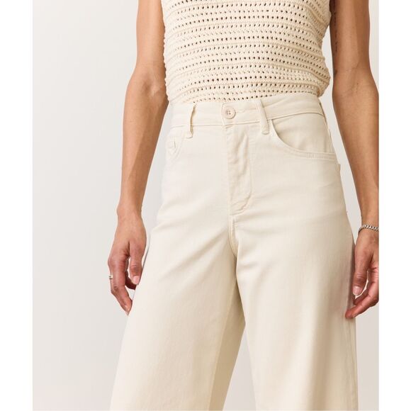 Marine layer 2025 Charlie Wide Leg Pant ecru size 4 - Picture 11 of 13
